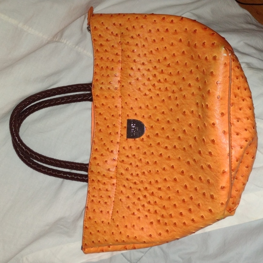 New Orange Pleather Bag